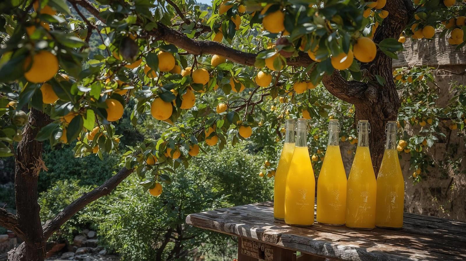 Hands harvesting Amalfi lemons